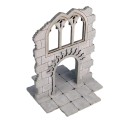 Frozen City Ruins - Two-storey Wall with Arched Door
