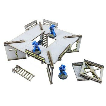 Promethium Forge Bulkhead Raised Square Platform Set 2