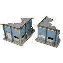 Urban Military Base L-Shape Ruined Corners (x2)