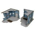 Urban Military Base L-Shape Ruined Corners (x2)