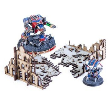 2x Destroyed Micro Scale Hab Block 2 2x Destroyed Micro Scale Hab Block 2