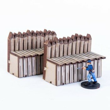 2x 3" Long Stockade Walls 2x 3" Long Stockade Walls