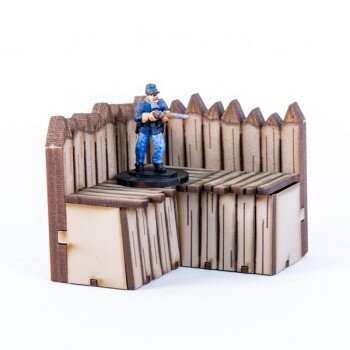 Corner Stockade Wall Corner Stockade Wall