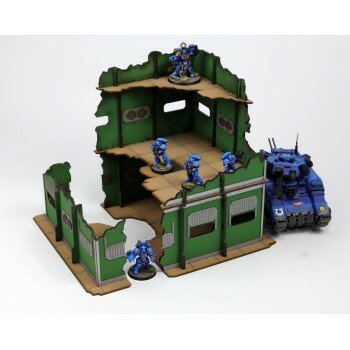 Jungle Military Base U-Shape Ruined Building 2