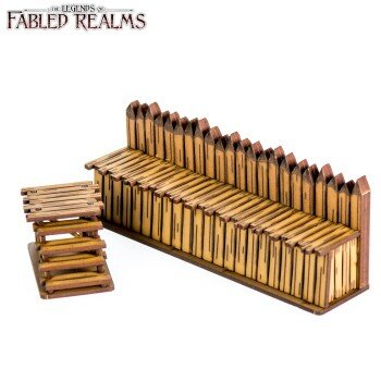 Straight Palisade Walls With Steps Straight Palisade Walls With Steps