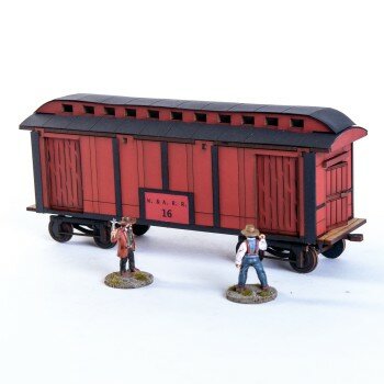 19th C. American Baggage Car (Red) 19th C. American Baggage Car (Red)