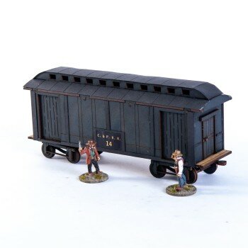 19th C. American Baggage Car (Black) 19th C. American Baggage Car (Black)