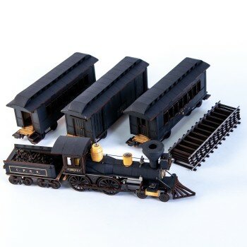 19th C. American Passenger Train Set (Black)