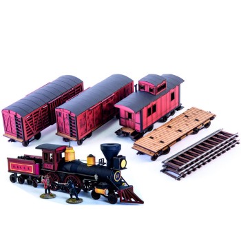 19th C. American Freight Train Set (Red)