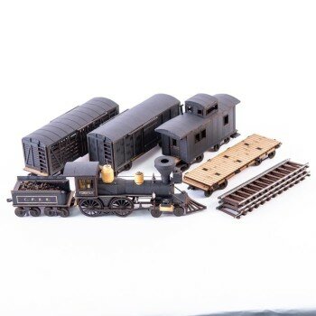 19th C. American Freight Train Set (Black) 19th C. American Freight Train Set (Black)